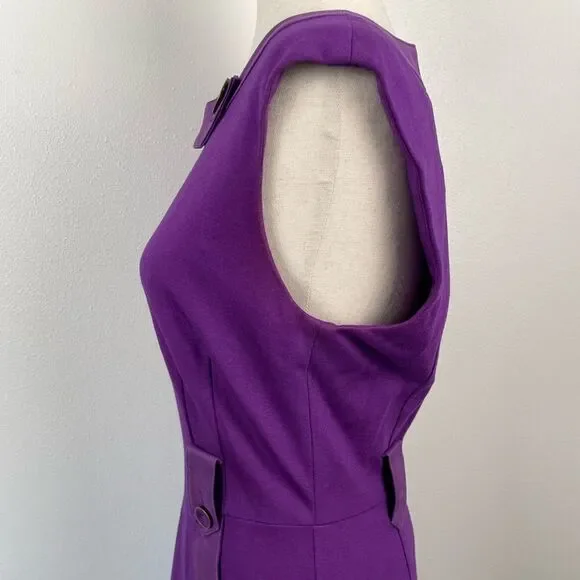 NWT Trina Turk Purple Midi Dress Size 6 - Picture 4 of 9